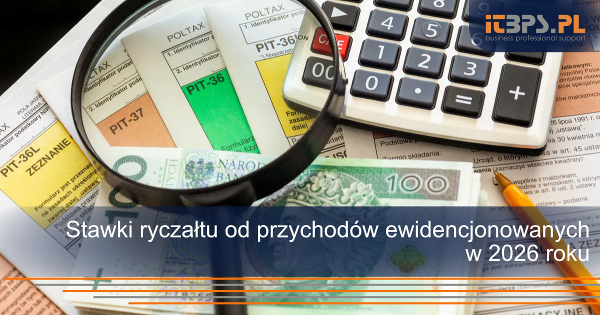 Stawki ryczałtu od przychodów ewidencjonowanych w 2026 roku
